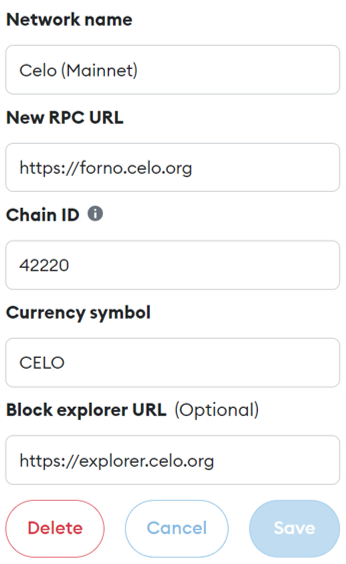 How to Add Networks on Metamask-Celo