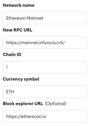 How to Add Networks on Metamask-Ethereum