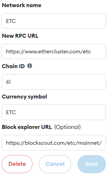 How to Add Networks on Metamask-Ethereum-Classic