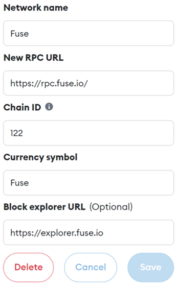 How to Add Networks on Metamask-Fuse