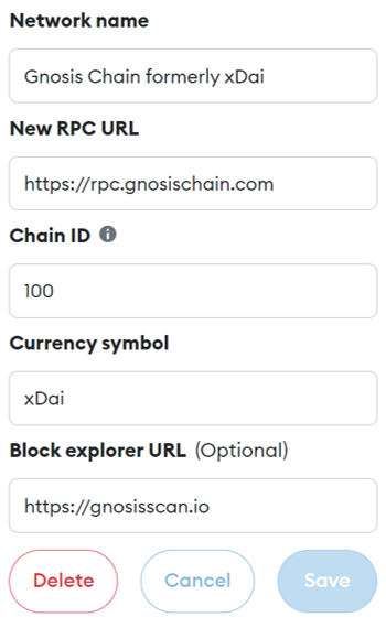 How to Add Networks on Metamask-Gnosis