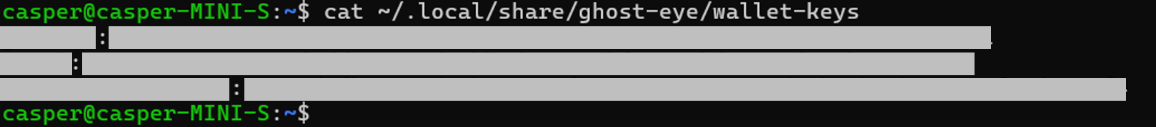 GHOST Eye Key Backup