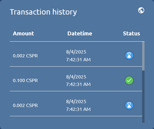 ghostDAO Startup Guide - Bridge - Transaction History