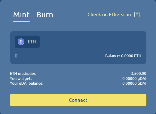 ghostDAO Startup Guide - gDAI Faucet - Mint