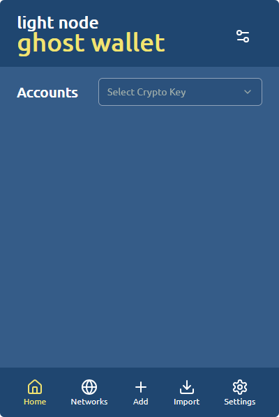 Create new GHOST Wallet - New Wallet