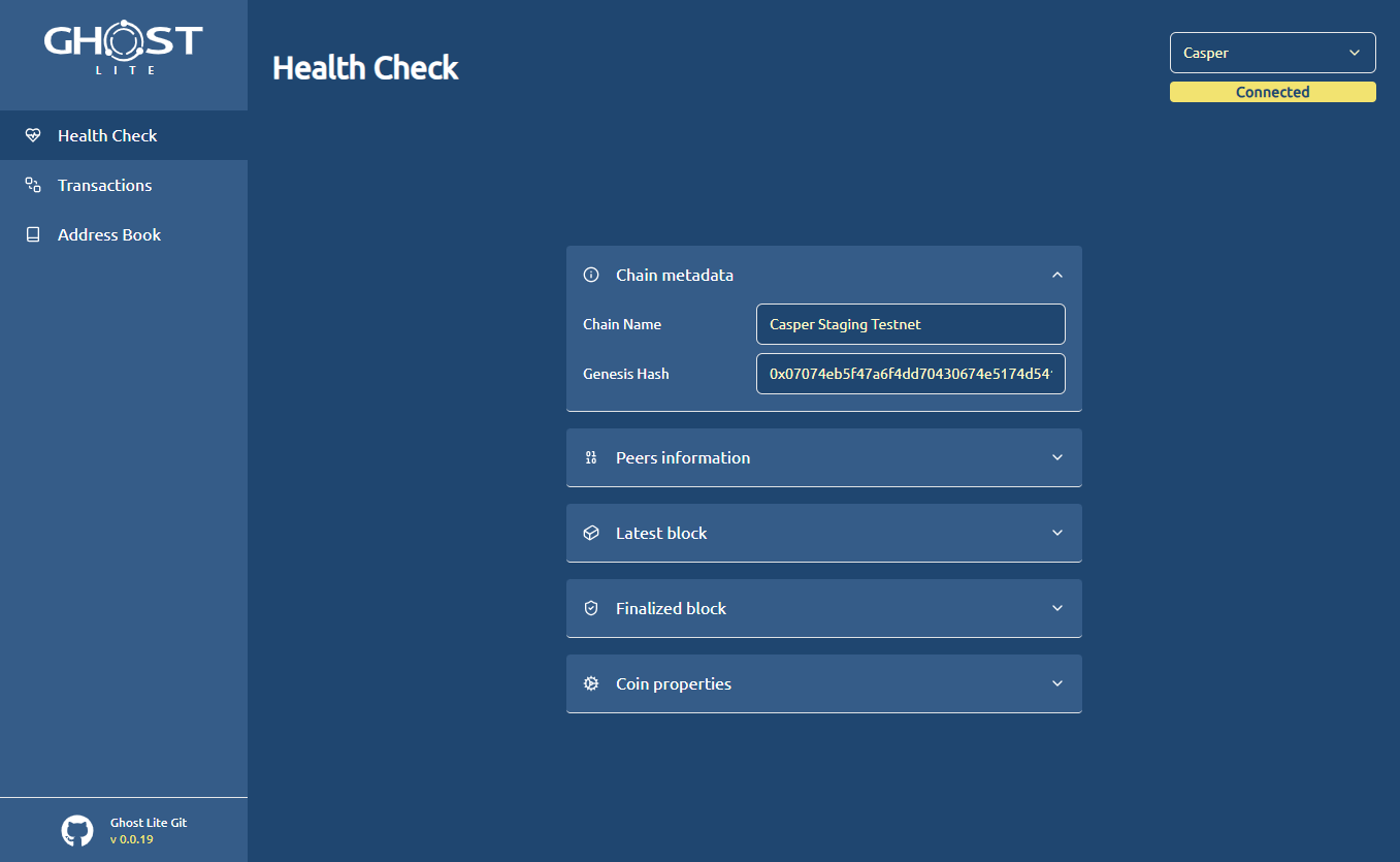 GHOST Lite Node - Health Check
