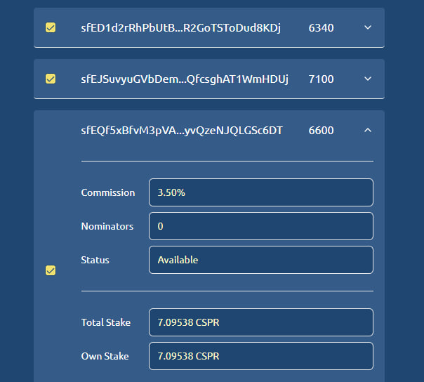 GHOST Lite Startup Guide - Step 2 - Choose Validators - Multiple Validators